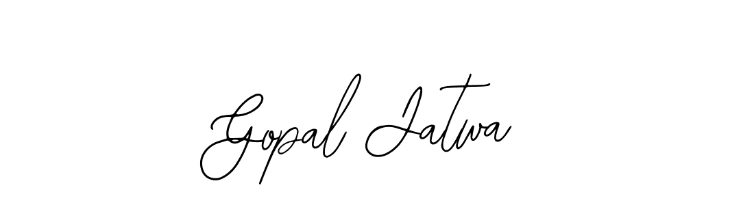 How to make Gopal Jatwa name signature. Use Bearetta-2O07w style for creating short signs online. This is the latest handwritten sign. Gopal Jatwa signature style 12 images and pictures png
