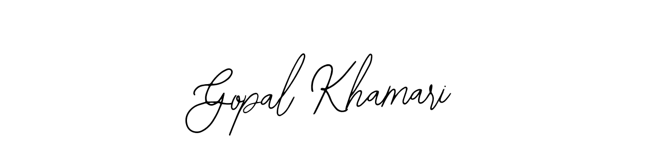 You should practise on your own different ways (Bearetta-2O07w) to write your name (Gopal Khamari) in signature. don't let someone else do it for you. Gopal Khamari signature style 12 images and pictures png