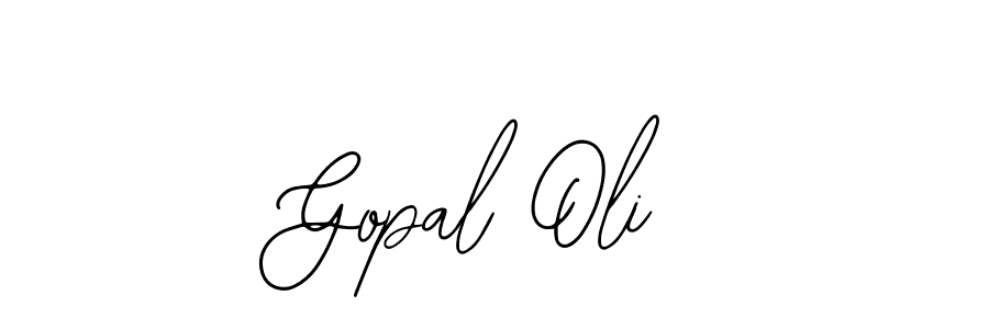 How to make Gopal Oli signature? Bearetta-2O07w is a professional autograph style. Create handwritten signature for Gopal Oli name. Gopal Oli signature style 12 images and pictures png
