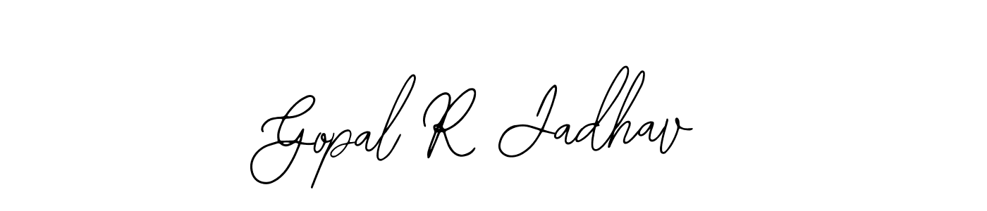 Use a signature maker to create a handwritten signature online. With this signature software, you can design (Bearetta-2O07w) your own signature for name Gopal R Jadhav. Gopal R Jadhav signature style 12 images and pictures png