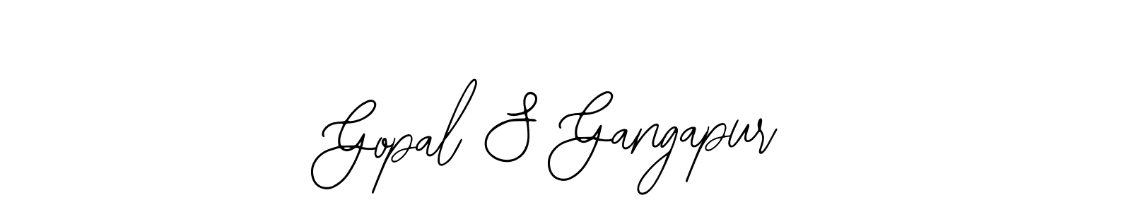 How to make Gopal S Gangapur name signature. Use Bearetta-2O07w style for creating short signs online. This is the latest handwritten sign. Gopal S Gangapur signature style 12 images and pictures png