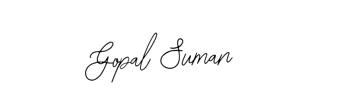 Similarly Bearetta-2O07w is the best handwritten signature design. Signature creator online .You can use it as an online autograph creator for name Gopal Suman. Gopal Suman signature style 12 images and pictures png