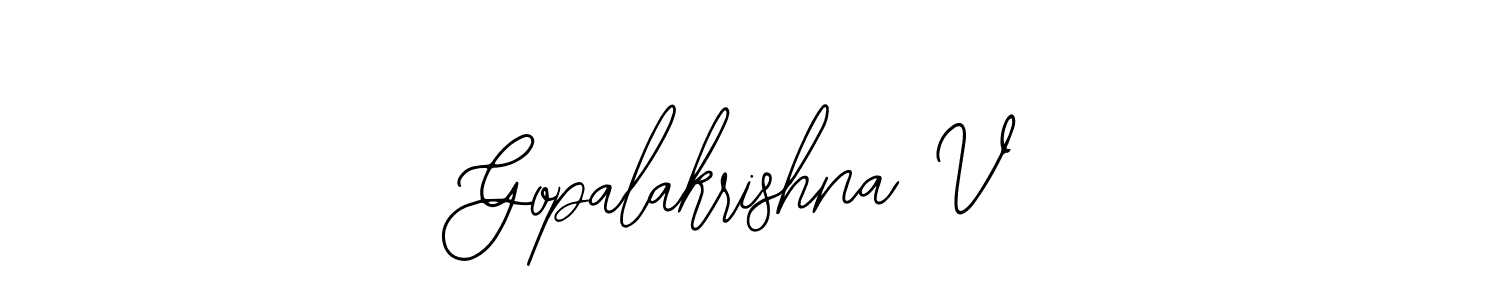 It looks lik you need a new signature style for name Gopalakrishna V. Design unique handwritten (Bearetta-2O07w) signature with our free signature maker in just a few clicks. Gopalakrishna V signature style 12 images and pictures png