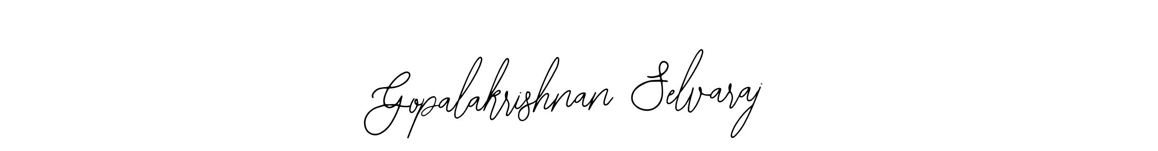 The best way (Bearetta-2O07w) to make a short signature is to pick only two or three words in your name. The name Gopalakrishnan Selvaraj include a total of six letters. For converting this name. Gopalakrishnan Selvaraj signature style 12 images and pictures png