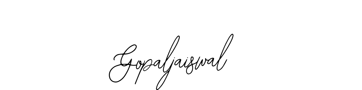 How to make Gopaljaiswal name signature. Use Bearetta-2O07w style for creating short signs online. This is the latest handwritten sign. Gopaljaiswal signature style 12 images and pictures png