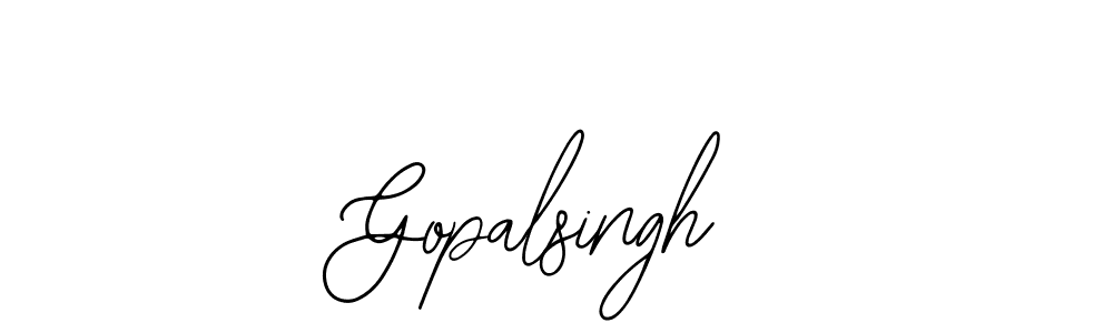 How to make Gopalsingh name signature. Use Bearetta-2O07w style for creating short signs online. This is the latest handwritten sign. Gopalsingh signature style 12 images and pictures png