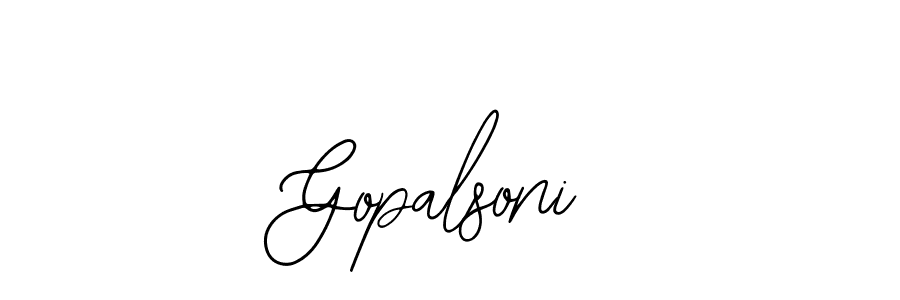 The best way (Bearetta-2O07w) to make a short signature is to pick only two or three words in your name. The name Gopalsoni include a total of six letters. For converting this name. Gopalsoni signature style 12 images and pictures png