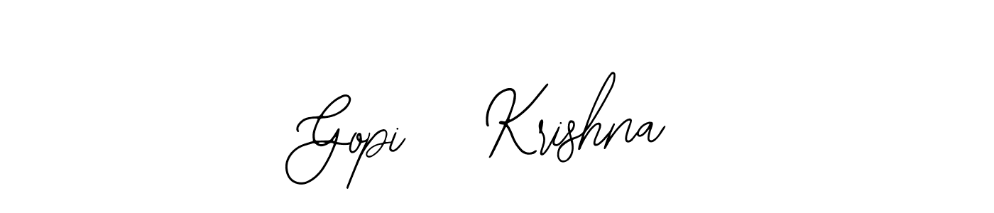 How to make Gopi   Krishna name signature. Use Bearetta-2O07w style for creating short signs online. This is the latest handwritten sign. Gopi   Krishna signature style 12 images and pictures png