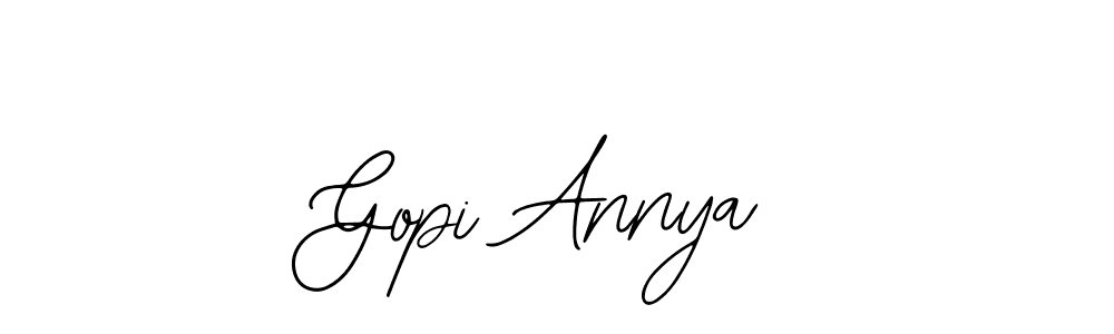 The best way (Bearetta-2O07w) to make a short signature is to pick only two or three words in your name. The name Gopi Annya include a total of six letters. For converting this name. Gopi Annya signature style 12 images and pictures png