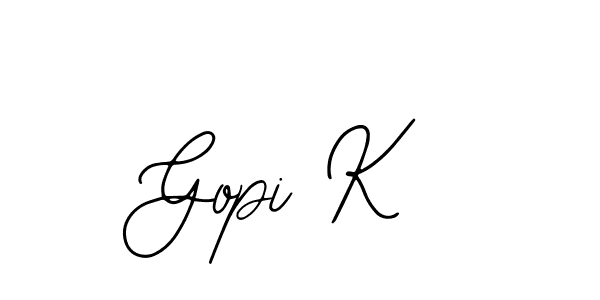 Also we have Gopi K name is the best signature style. Create professional handwritten signature collection using Bearetta-2O07w autograph style. Gopi K signature style 12 images and pictures png