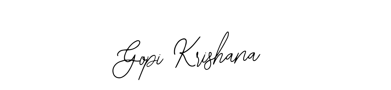 Design your own signature with our free online signature maker. With this signature software, you can create a handwritten (Bearetta-2O07w) signature for name Gopi Krishana. Gopi Krishana signature style 12 images and pictures png