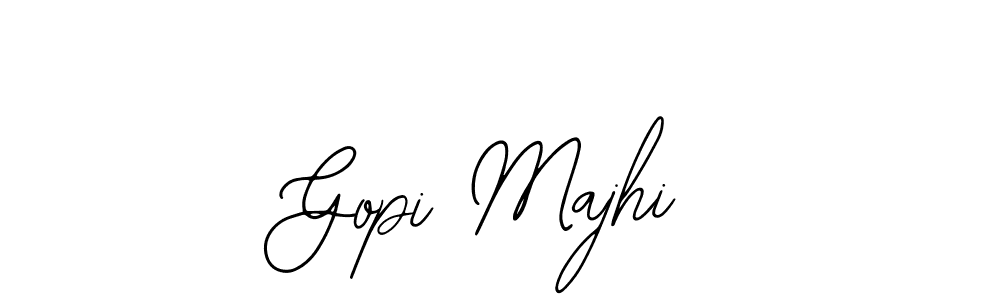 Design your own signature with our free online signature maker. With this signature software, you can create a handwritten (Bearetta-2O07w) signature for name Gopi Majhi. Gopi Majhi signature style 12 images and pictures png