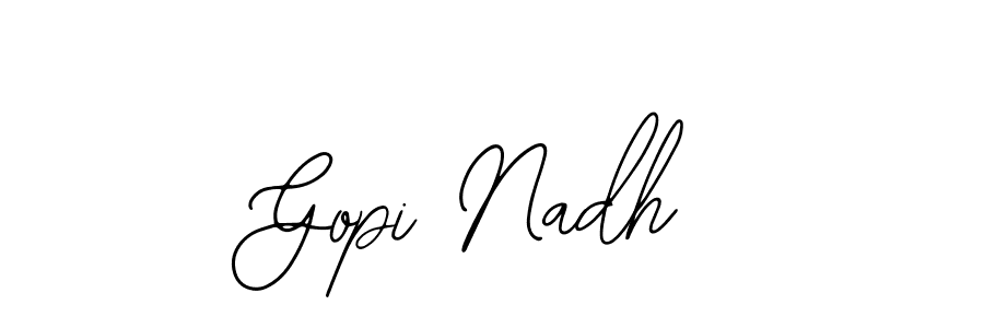 Also we have Gopi Nadh name is the best signature style. Create professional handwritten signature collection using Bearetta-2O07w autograph style. Gopi Nadh signature style 12 images and pictures png