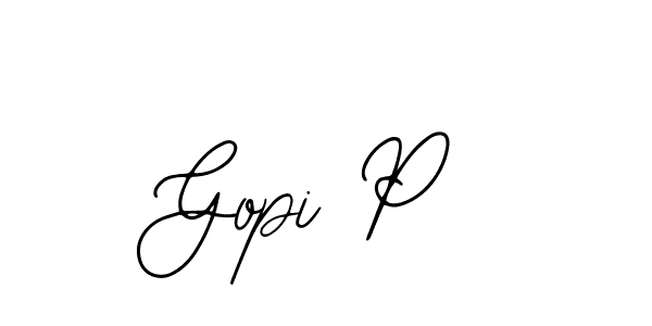 if you are searching for the best signature style for your name Gopi P. so please give up your signature search. here we have designed multiple signature styles  using Bearetta-2O07w. Gopi P signature style 12 images and pictures png