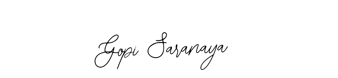 Also we have Gopi Saranaya name is the best signature style. Create professional handwritten signature collection using Bearetta-2O07w autograph style. Gopi Saranaya signature style 12 images and pictures png