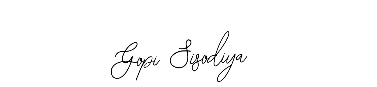 It looks lik you need a new signature style for name Gopi Sisodiya. Design unique handwritten (Bearetta-2O07w) signature with our free signature maker in just a few clicks. Gopi Sisodiya signature style 12 images and pictures png