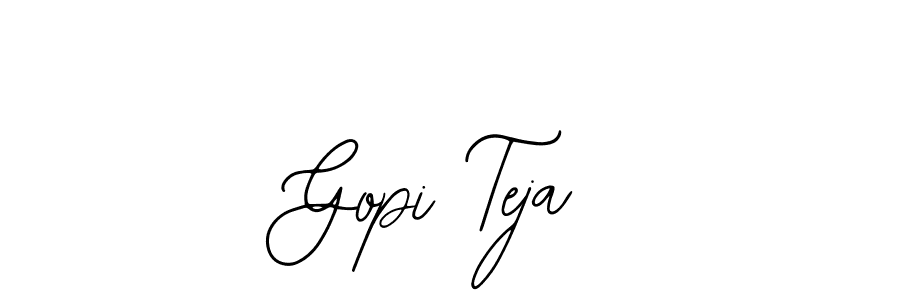 Similarly Bearetta-2O07w is the best handwritten signature design. Signature creator online .You can use it as an online autograph creator for name Gopi Teja. Gopi Teja signature style 12 images and pictures png