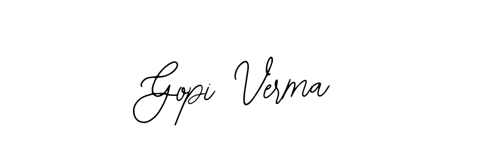 How to make Gopi Verma signature? Bearetta-2O07w is a professional autograph style. Create handwritten signature for Gopi Verma name. Gopi Verma signature style 12 images and pictures png