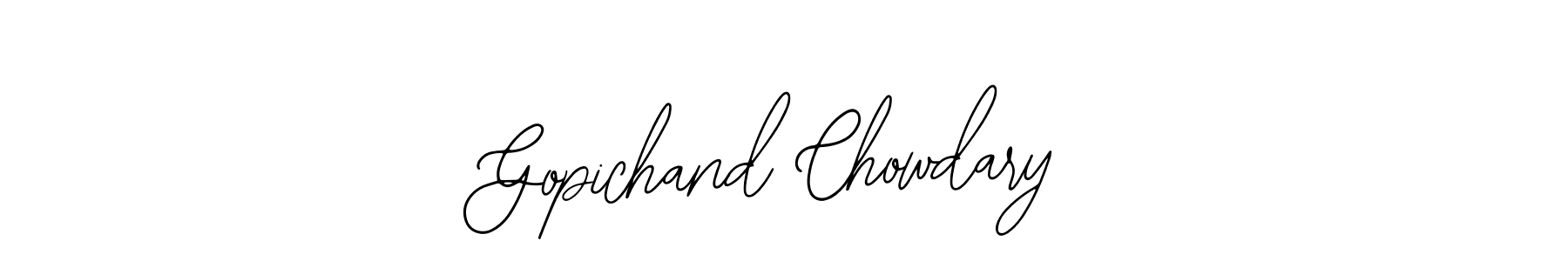 if you are searching for the best signature style for your name Gopichand Chowdary. so please give up your signature search. here we have designed multiple signature styles  using Bearetta-2O07w. Gopichand Chowdary signature style 12 images and pictures png