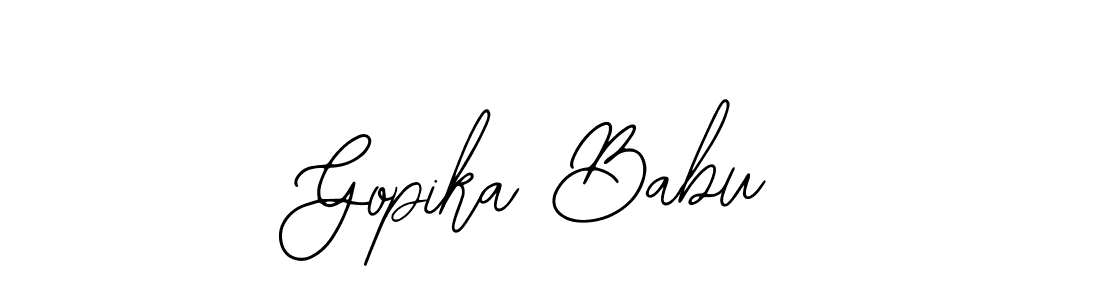 Also You can easily find your signature by using the search form. We will create Gopika Babu name handwritten signature images for you free of cost using Bearetta-2O07w sign style. Gopika Babu signature style 12 images and pictures png