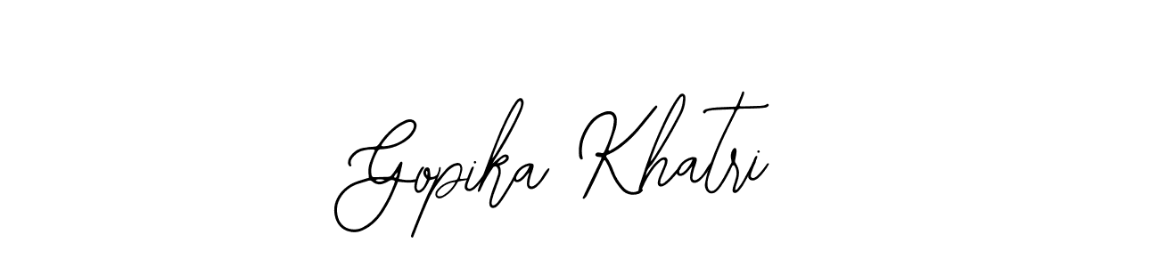 Make a beautiful signature design for name Gopika Khatri. Use this online signature maker to create a handwritten signature for free. Gopika Khatri signature style 12 images and pictures png