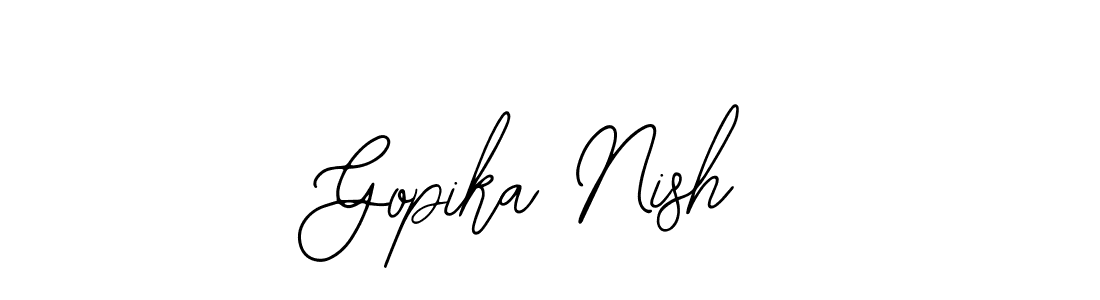 Make a beautiful signature design for name Gopika Nish. With this signature (Bearetta-2O07w) style, you can create a handwritten signature for free. Gopika Nish signature style 12 images and pictures png