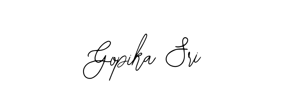 You should practise on your own different ways (Bearetta-2O07w) to write your name (Gopika Sri) in signature. don't let someone else do it for you. Gopika Sri signature style 12 images and pictures png