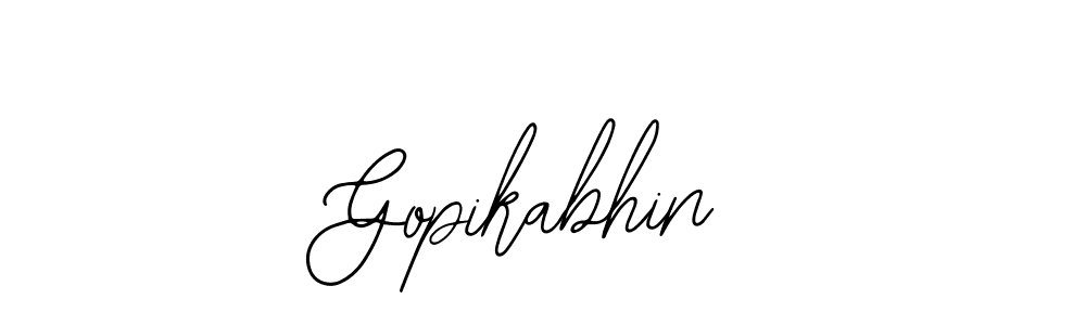 Also You can easily find your signature by using the search form. We will create Gopikabhin name handwritten signature images for you free of cost using Bearetta-2O07w sign style. Gopikabhin signature style 12 images and pictures png