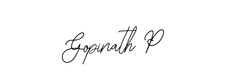 Create a beautiful signature design for name Gopinath P. With this signature (Bearetta-2O07w) fonts, you can make a handwritten signature for free. Gopinath P signature style 12 images and pictures png