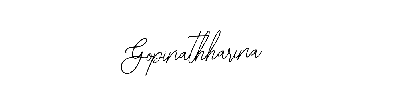 Use a signature maker to create a handwritten signature online. With this signature software, you can design (Bearetta-2O07w) your own signature for name Gopinathharina. Gopinathharina signature style 12 images and pictures png