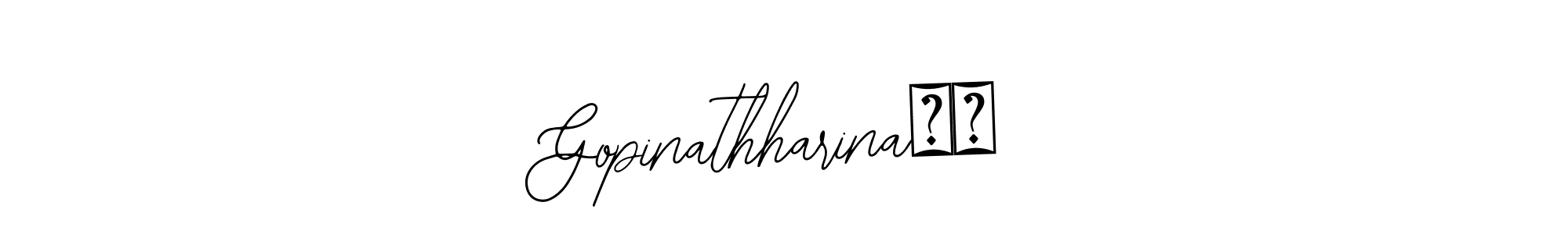 How to make Gopinathharina❤️ name signature. Use Bearetta-2O07w style for creating short signs online. This is the latest handwritten sign. Gopinathharina❤️ signature style 12 images and pictures png