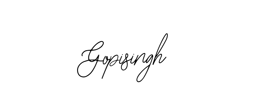 Similarly Bearetta-2O07w is the best handwritten signature design. Signature creator online .You can use it as an online autograph creator for name Gopisingh. Gopisingh signature style 12 images and pictures png