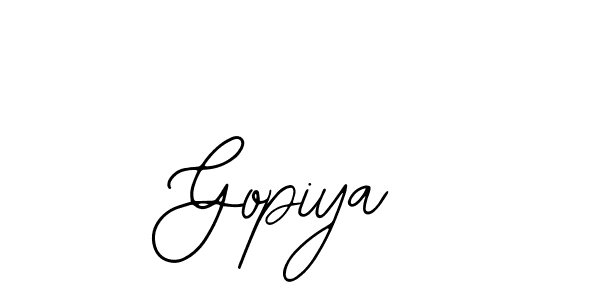 Use a signature maker to create a handwritten signature online. With this signature software, you can design (Bearetta-2O07w) your own signature for name Gopiya. Gopiya signature style 12 images and pictures png