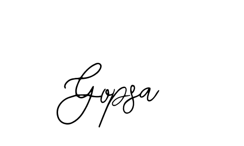 How to make Gopsa signature? Bearetta-2O07w is a professional autograph style. Create handwritten signature for Gopsa name. Gopsa signature style 12 images and pictures png