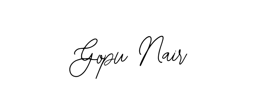 Design your own signature with our free online signature maker. With this signature software, you can create a handwritten (Bearetta-2O07w) signature for name Gopu Nair. Gopu Nair signature style 12 images and pictures png