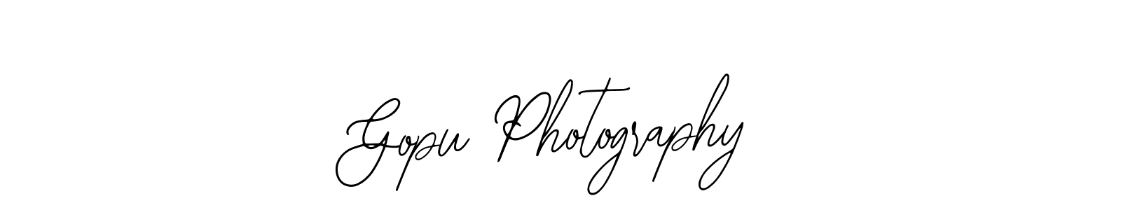 You should practise on your own different ways (Bearetta-2O07w) to write your name (Gopu Photography) in signature. don't let someone else do it for you. Gopu Photography signature style 12 images and pictures png