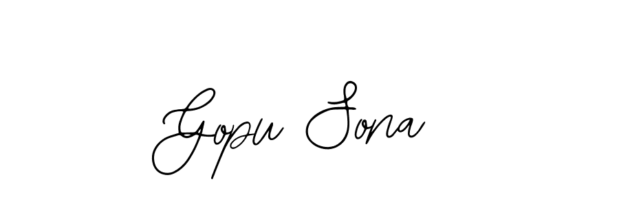 Create a beautiful signature design for name Gopu Sona. With this signature (Bearetta-2O07w) fonts, you can make a handwritten signature for free. Gopu Sona signature style 12 images and pictures png