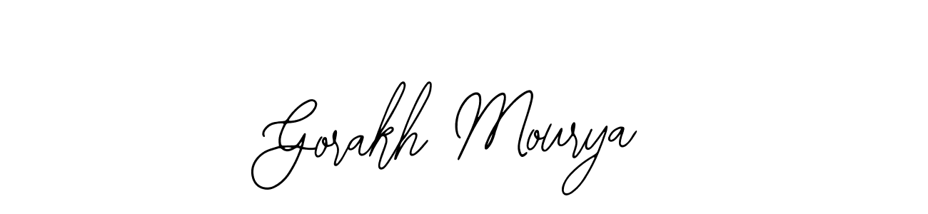 How to make Gorakh Mourya name signature. Use Bearetta-2O07w style for creating short signs online. This is the latest handwritten sign. Gorakh Mourya signature style 12 images and pictures png