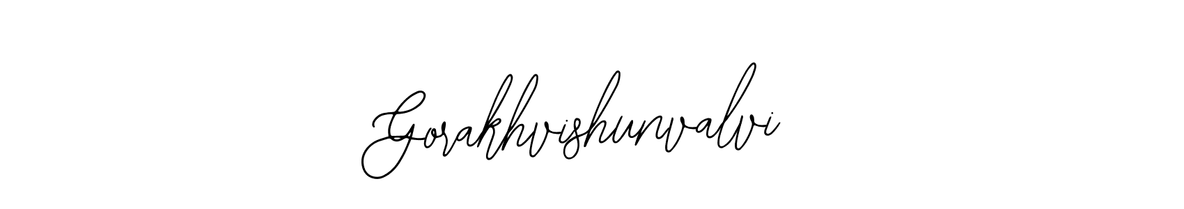 Similarly Bearetta-2O07w is the best handwritten signature design. Signature creator online .You can use it as an online autograph creator for name Gorakhvishunvalvi. Gorakhvishunvalvi signature style 12 images and pictures png