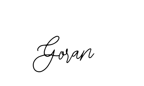 You should practise on your own different ways (Bearetta-2O07w) to write your name (Goran) in signature. don't let someone else do it for you. Goran signature style 12 images and pictures png