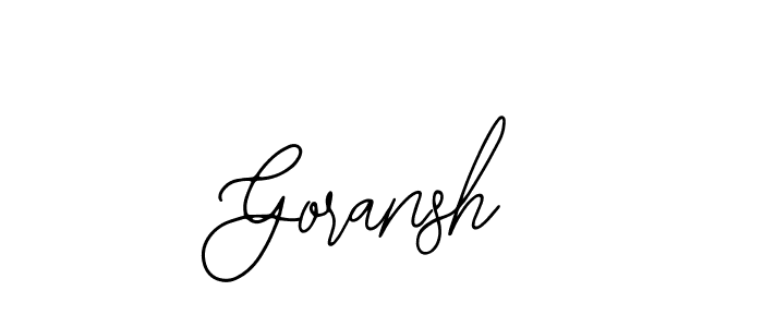 Goransh stylish signature style. Best Handwritten Sign (Bearetta-2O07w) for my name. Handwritten Signature Collection Ideas for my name Goransh. Goransh signature style 12 images and pictures png