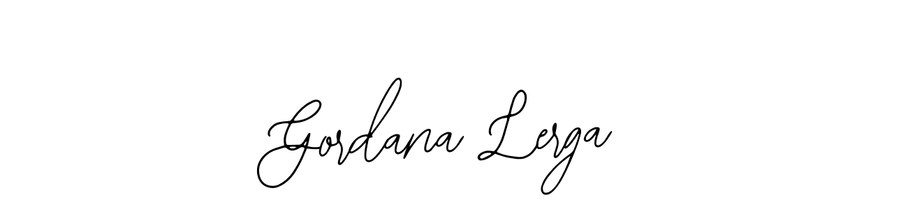 How to make Gordana Lerga name signature. Use Bearetta-2O07w style for creating short signs online. This is the latest handwritten sign. Gordana Lerga signature style 12 images and pictures png
