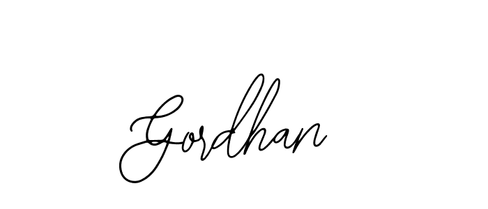 How to make Gordhan name signature. Use Bearetta-2O07w style for creating short signs online. This is the latest handwritten sign. Gordhan signature style 12 images and pictures png