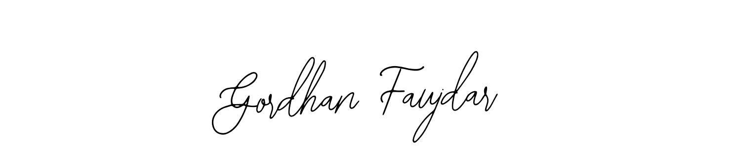 The best way (Bearetta-2O07w) to make a short signature is to pick only two or three words in your name. The name Gordhan Faujdar include a total of six letters. For converting this name. Gordhan Faujdar signature style 12 images and pictures png