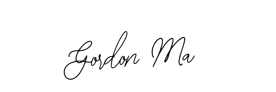 Design your own signature with our free online signature maker. With this signature software, you can create a handwritten (Bearetta-2O07w) signature for name Gordon Ma. Gordon Ma signature style 12 images and pictures png