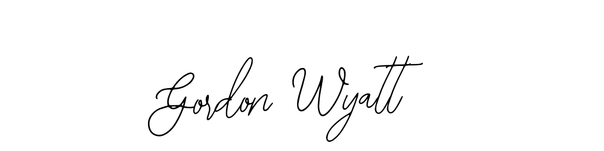 Create a beautiful signature design for name Gordon Wyatt. With this signature (Bearetta-2O07w) fonts, you can make a handwritten signature for free. Gordon Wyatt signature style 12 images and pictures png