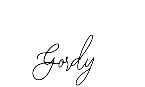 You should practise on your own different ways (Bearetta-2O07w) to write your name (Gordy) in signature. don't let someone else do it for you. Gordy signature style 12 images and pictures png