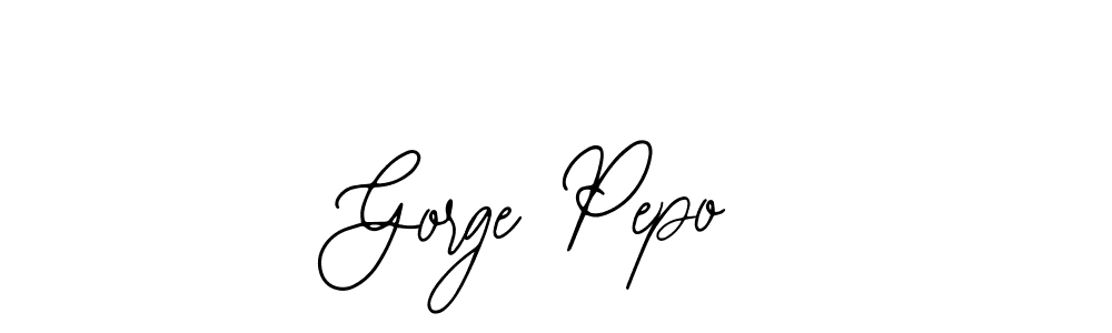 Use a signature maker to create a handwritten signature online. With this signature software, you can design (Bearetta-2O07w) your own signature for name Gorge Pepo. Gorge Pepo signature style 12 images and pictures png