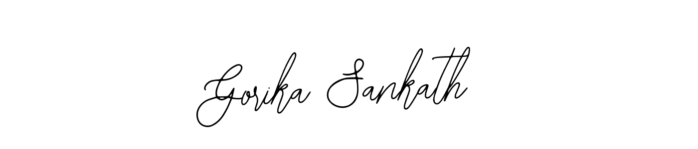 How to make Gorika Sankath name signature. Use Bearetta-2O07w style for creating short signs online. This is the latest handwritten sign. Gorika Sankath signature style 12 images and pictures png