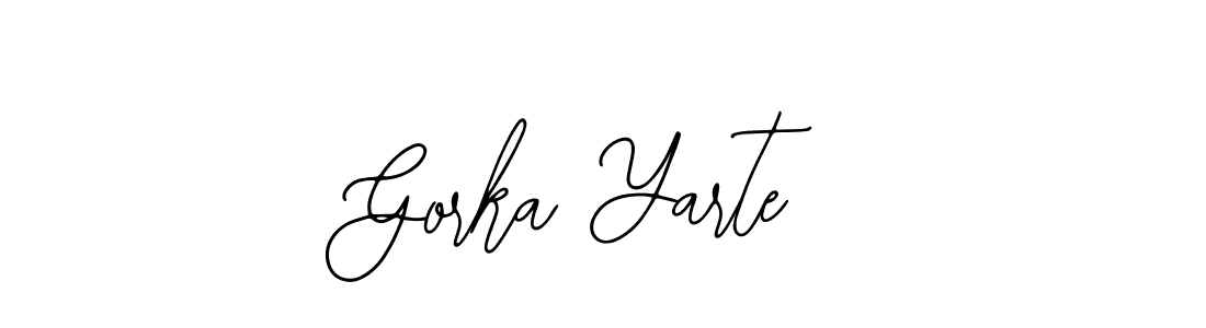 Use a signature maker to create a handwritten signature online. With this signature software, you can design (Bearetta-2O07w) your own signature for name Gorka Yarte. Gorka Yarte signature style 12 images and pictures png